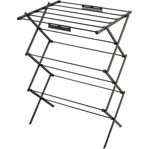 Swan - Stealth 3-Tier Concertina Airer - Zwart - Clothes Airer Swan - Stealth 3-Tier Concertina Airer - Zwart - Clothes Airer