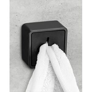 QWORK ® Pak van 6 zelfklevende theedoekhouders, vierkante handdoekhaken zonder boren voor badkamer keuken huishouden