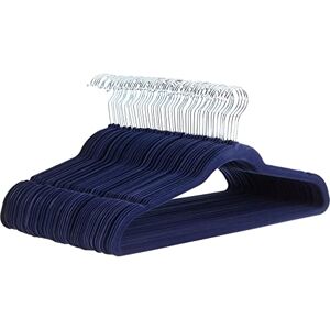Amazon Basics Slanke fluwelen antislip pak kledinghangers Navy Blauw Zilver - Kledinghangers Amazon Basics Slanke fluwelen antislip pak kledinghangers Navy Blauw Zilver - Kledinghangers
