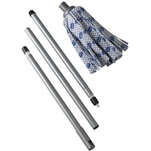 Addis Stoff Mop - 3-delig Handvat - Blauw, Wit & Metallic-Grijs Addis Stoff Mop - 3-delig Handvat - Blauw, Wit & Metallic-Grijs