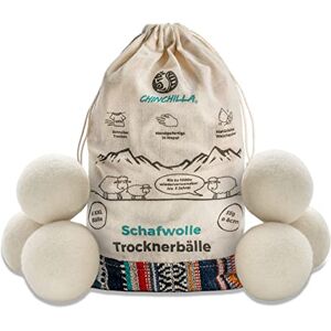 Chinchilla Drogerballen van schapenwol, duurzame wasdrogerballen voor pluizig zacht en pluizig wasgoed, plasticvrij en duurzaam Chinchilla Drogerballen van schapenwol, duurzame wasdrogerballen voor pluizig zacht en pluizig wasgoed, plasticvrij en duurzaam