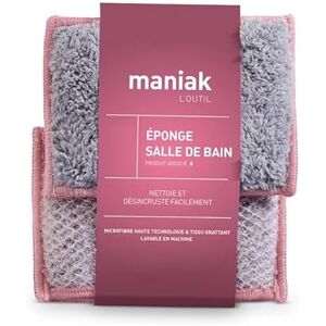 Maniak Set van 2 sponzen voor de badkamer, wasbaar en herbruikbaar, reinigt effectief kalk- en zeepsporen, neutraal Maniak Set van 2 sponzen voor de badkamer, wasbaar en herbruikbaar, reinigt effectief kalk- en zeepsporen, neutraal
