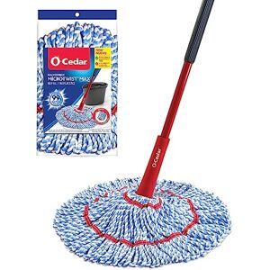 O CEDAR O-Cedar MicroTwist MAX microvezel dweilmop met 1 extra navulling Handenvrij uitwringen Extra grote dweilkop van 46 cm Veilig voor alle vloertypen O CEDAR O-Cedar MicroTwist MAX microvezel dweilmop met 1 extra navulling Handenvrij uitwringen Extra grote dweilkop van 46 cm Veilig voor alle vloertypen
