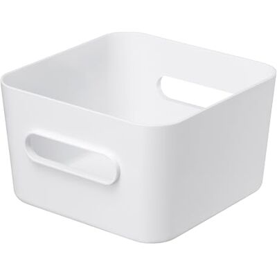 SmartStore Square M Opbergcontainer 3,6 l, wit, keuken, badkamer, kantoor, voorraadkast, koelkastorganizer, vuilnisbak met handgrepen, voedselveilig en BPA-vrij, 10 jaar garantie, 20 x 20 x 12 cm (l x SmartStore Square M Opbergcontainer 3,6 l, wit, keuken, badkamer, kantoor, voorraadkast, koelkastorganizer, vuilnisbak met handgrepen, voedselveilig en BPA-vrij, 10 jaar garantie, 20 x 20 x 12 cm (l x
