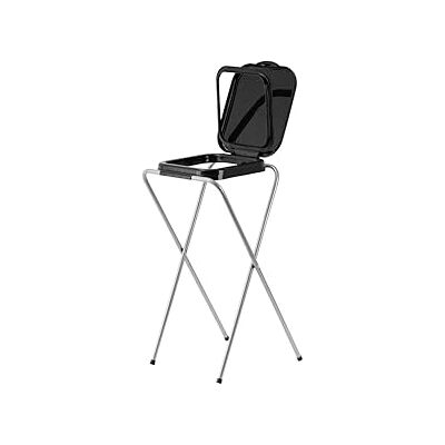 ECHTWERK Vuilniszakstandaard met deksel – Robuuste vuilniszakhouder voor zakken van 70-100 liter, met bevestigingsring, stalen frame en kunststof deksel, 38 x 36 x 75 cm, zwart ECHTWERK Vuilniszakstandaard met deksel – Robuuste vuilniszakhouder voor zakken van 70-100 liter, met bevestigingsring, stalen frame en kunststof deksel, 38 x 36 x 75 cm, zwart