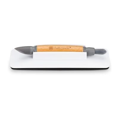 Full Circle Control Alt 3-in-1 Electronics reinigingsborstel en schermwisserset, bamboe, grijs Full Circle Control Alt 3-in-1 Electronics reinigingsborstel en schermwisserset, bamboe, grijs