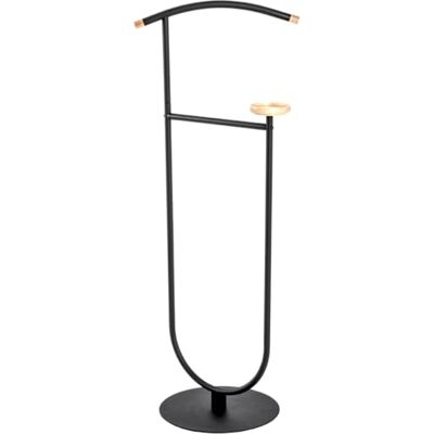 HAKU dressboy hout beuken, zwart stille knecht slaapkamer massief hout metaal afmetingen: B 45 x H 115 x D 34 cm, stijl: modern HAKU dressboy hout beuken, zwart stille knecht slaapkamer massief hout metaal afmetingen: B 45 x H 115 x D 34 cm, stijl: modern
