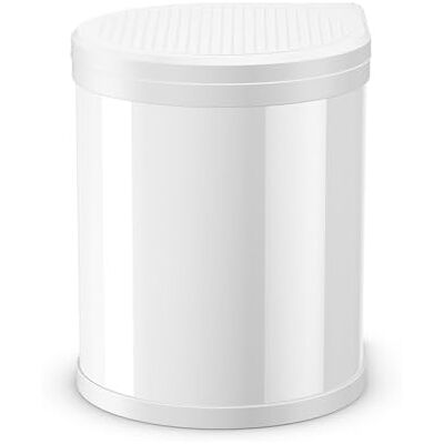 Hailo CompactBox M Afvalemmer, inbouwswing, vuilnisemmer van plaatstaal, kleur wit voor keuken en badkamer, 15 liter keukenafvalemmer met uitneembare binnenemmer Hailo CompactBox M Afvalemmer, inbouwswing, vuilnisemmer van plaatstaal, kleur wit voor keuken en badkamer, 15 liter keukenafvalemmer met uitneembare binnenemmer