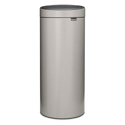 Brabantia Touch Bin 30L (Soft Grey) – ruimtebesparende afvalemmer, grote prullenbak met uitneembare binnenemmer, vuilnisbak Brabantia Touch Bin 30L (Soft Grey) – ruimtebesparende afvalemmer, grote prullenbak met uitneembare binnenemmer, vuilnisbak