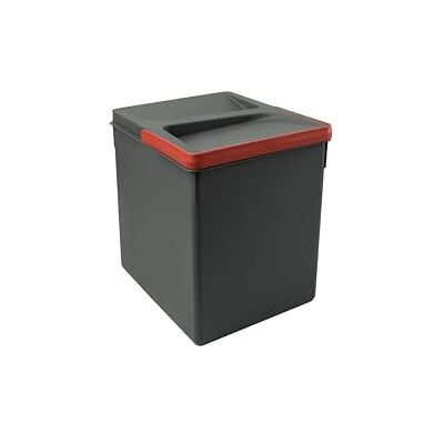 Emuca Recyclingcontainer voor keukenlade Recycle met geurdicht dekse, H 266 mm (1 x 15 L), Plastic Antracietgrijs Emuca Recyclingcontainer voor keukenlade Recycle met geurdicht dekse, H 266 mm (1 x 15 L), Plastic Antracietgrijs