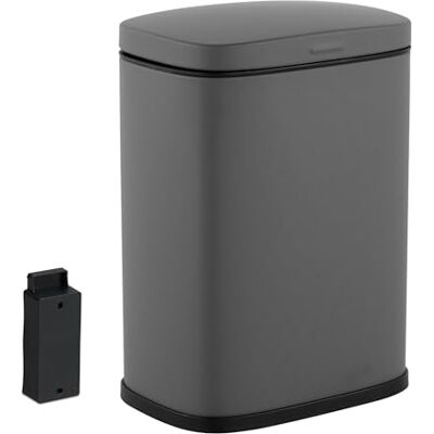 Relaxdays wandprullenbak badkamer, hangend, 3L, softclose, metaal, klein, in diverse kleuren, 25x18x15 cm Relaxdays wandprullenbak badkamer, hangend, 3L, softclose, metaal, klein, in diverse kleuren, 25x18x15 cm