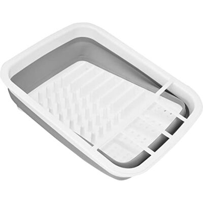 KitchenCraft Opvouwbaar afdruiprek, ideaal voor kleine keukens en op de camping, wit, 37,5 x 29,5 cm KitchenCraft Opvouwbaar afdruiprek, ideaal voor kleine keukens en op de camping, wit, 37,5 x 29,5 cm