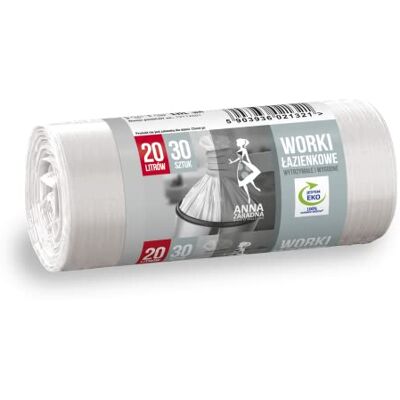 ANNA ZARADNA Badkamerafvalzakken 20L 30 stuks wit ANNA ZARADNA Badkamerafvalzakken 20L 30 stuks wit