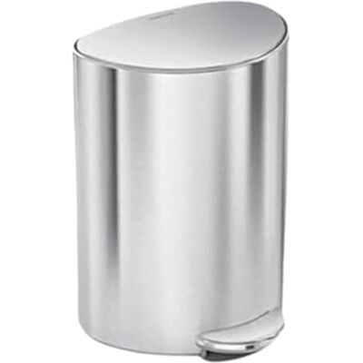simplehuman 6L halfronde step can, geborsteld simplehuman 6L halfronde step can, geborsteld