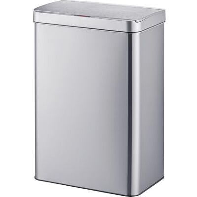 Relaxdays sensor prullenbak 50L elektrisch deksel RVS zilver maat 53.5x42x27cm Relaxdays sensor prullenbak 50L elektrisch deksel RVS zilver maat 53.5x42x27cm
