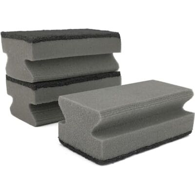 IDEA HOME 3 stuks reinigingsspons, grillspons, grillreiniger, pannenreiniger, poetssponzen, universele spons, zwart-grijs IDEA HOME 3 stuks reinigingsspons, grillspons, grillreiniger, pannenreiniger, poetssponzen, universele spons, zwart-grijs