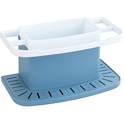 WENKO Cosmo, spoelbakorganizer, praktische spoelorganizer van hoogwaardig kunststof, spoelbak-caddy met veel opbergruimte voor afwasmiddel, afwasdoek, spons met 21 x 11 x 11,5 cm WENKO Cosmo, spoelbakorganizer, praktische spoelorganizer van hoogwaardig kunststof, spoelbak-caddy met veel opbergruimte voor afwasmiddel, afwasdoek, spons met 21 x 11 x 11,5 cm