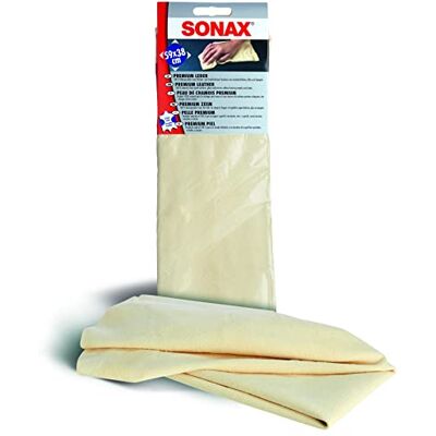 SONAX Premium Zeem (1 stuk) zeer absorberend natuurlijk leer voor vlek- en streepvrij drogen van lakoppervlakken, glas en spiegels Art-Nr. 04163000 SONAX Premium Zeem (1 stuk) zeer absorberend natuurlijk leer voor vlek- en streepvrij drogen van lakoppervlakken, glas en spiegels Art-Nr. 04163000