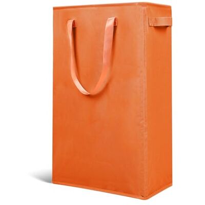 Odonata Slanke wasmand handvatten opvouwbare wasmand dunne mand voor vuile kleding smalle waszak opvouwbare vuile mand 45 l (oranje) Odonata Slanke wasmand handvatten opvouwbare wasmand dunne mand voor vuile kleding smalle waszak opvouwbare vuile mand 45 l (oranje)