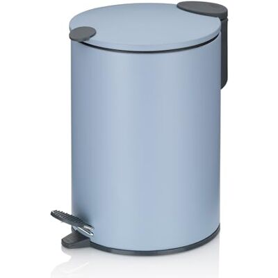 Kela 23611 Pedaalemmer, vuilnisbak, 3 l, Silent-Close, metaal, Mats, nevelblauw Kela 23611 Pedaalemmer, vuilnisbak, 3 l, Silent-Close, metaal, Mats, nevelblauw