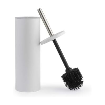 Beldray Toiletborstel & houder AntiBac behandelde, krasbestendige siliconen borstelharen, spatbestendig, discreet gesloten ontwerp, lange steel, gemakkelijk schoon te maken hygiënische kop, bestand Beldray Toiletborstel & houder AntiBac behandelde, krasbestendige siliconen borstelharen, spatbestendig, discreet gesloten ontwerp, lange steel, gemakkelijk schoon te maken hygiënische kop, bestand