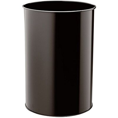 Durable 330301 Prullenbak metaal rond 30 liter, zwart Durable 330301 Prullenbak metaal rond 30 liter, zwart