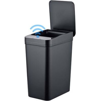Relaxdays afvalbak met sensor, 9 l, elektrisch deksel, zwart afvalzakhouder, kunststof, keukenprullenbak Relaxdays afvalbak met sensor, 9 l, elektrisch deksel, zwart afvalzakhouder, kunststof, keukenprullenbak