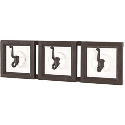 HAKU Kapstok bruin, wit, Massief hout, metaal Maat: B 58 x H 18 x D 9 cm, Stijl: Industrieel HAKU Kapstok bruin, wit, Massief hout, metaal Maat: B 58 x H 18 x D 9 cm, Stijl: Industrieel
