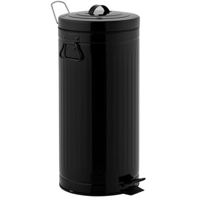 KITCHEN MOVE Poubelle à pédale 30L BROOKLYN Noir KITCHEN MOVE Poubelle à pédale 30L BROOKLYN Noir