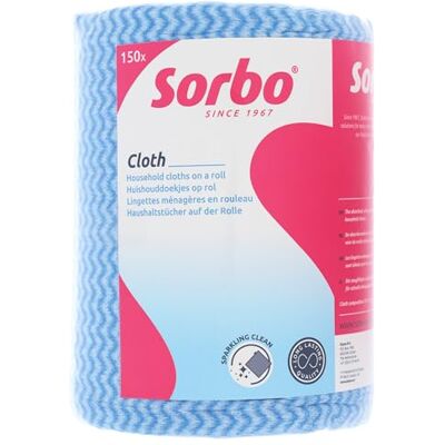 Sorbo Huishouddoekjes op Rol Sterke Wegwerpdoekjes voor Snelle Schoonmaak, Makkelijk Afscheurbaar, Absorberende Doekjes voor Keuken en Huishouden, 150 Stuks Sorbo Huishouddoekjes op Rol Sterke Wegwerpdoekjes voor Snelle Schoonmaak, Makkelijk Afscheurbaar, Absorberende Doekjes voor Keuken en Huishouden, 150 Stuks