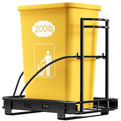 ANASTA Trek Prullenbak onder kast, in de kast prullenbak, onder de gootsteen teller prullenbak uittrekken, vereist 13 "B X 18" D kast opening, past 7-10 gallon 35QT prullenbak niet inbegrepen ANASTA Trek Prullenbak onder kast, in de kast prullenbak, onder de gootsteen teller prullenbak uittrekken, vereist 13 "B X 18" D kast opening, past 7-10 gallon 35QT prullenbak niet inbegrepen