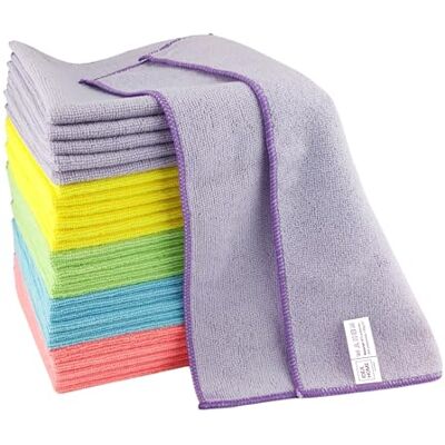 IDEA HOME Leviatan Microvezeldoeken, microvezel reinigingsdoeken, microvezeldoek, doek, multifunctionele doeken, microvezel, blauw, geel, roze, groen, paars, 40 x 40 cm IDEA HOME Leviatan Microvezeldoeken, microvezel reinigingsdoeken, microvezeldoek, doek, multifunctionele doeken, microvezel, blauw, geel, roze, groen, paars, 40 x 40 cm