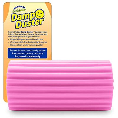 Scrub Daddy Damp Duster Stofverwijderende Spons voor Keuken & Huis Herbruikbare Stofdoek voor Meubels, Radiatoren, Plint, Ramen & Ventilatieopeningen, Wasbare Reinigingsspons Roze Scrub Daddy Damp Duster Stofverwijderende Spons voor Keuken & Huis Herbruikbare Stofdoek voor Meubels, Radiatoren, Plint, Ramen & Ventilatieopeningen, Wasbare Reinigingsspons Roze