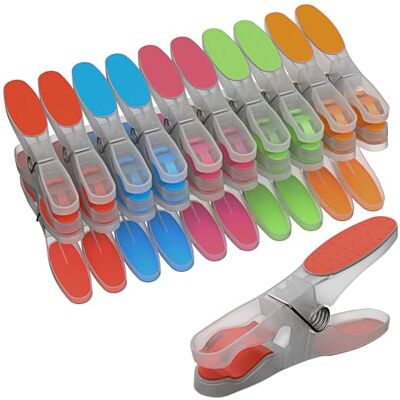PORTENTUM Antislip Wasknijpers met Siliconen, 20 Stuks, Multicolor Zachte Grip Laat Geen Afdrukken Achter, Weerbestendig, Ideaal voor Delicate Kleding, 8,4 x 4,4 x 1,6 cm PORTENTUM Antislip Wasknijpers met Siliconen, 20 Stuks, Multicolor Zachte Grip Laat Geen Afdrukken Achter, Weerbestendig, Ideaal voor Delicate Kleding, 8,4 x 4,4 x 1,6 cm