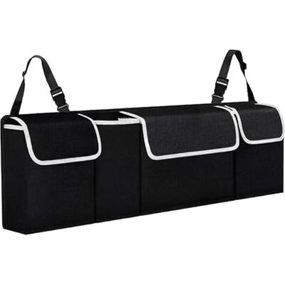 TANNESS Autokofferbakstoelorganizer met verstelbare riemen opbergaccessoires organizers rugleuningbeschermers, middelgrote grote binnenreisopslag, opvouwbaar bagagenet auto achterbank hoes gadgets TANNESS Autokofferbakstoelorganizer met verstelbare riemen opbergaccessoires organizers rugleuningbeschermers, middelgrote grote binnenreisopslag, opvouwbaar bagagenet auto achterbank hoes gadgets