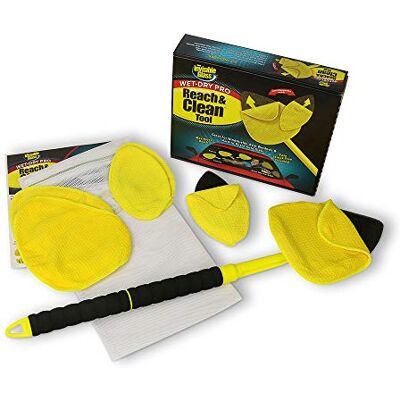 Invisible Glass 95164 Bereik en Schoon Tool Wet-Dry Pro Venster en Voorruit Wand Glas Cleaning Tool heeft Uitschuifbaar Handvat en Wasbare Herbruikbare Microfiber Doek voor Auto Interieur en Exterieur Invisible Glass 95164 Bereik en Schoon Tool Wet-Dry Pro Venster en Voorruit Wand Glas Cleaning Tool heeft Uitschuifbaar Handvat en Wasbare Herbruikbare Microfiber Doek voor Auto Interieur en Exterieur
