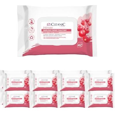 Cleanic Intimate nat toiletpapier afwasbaar combinatie van nat papier en vochtige doek reinigt de intieme zone cranberry extract en prebioticum 640 stuks 16 x 40 stuks Cleanic Intimate nat toiletpapier afwasbaar combinatie van nat papier en vochtige doek reinigt de intieme zone cranberry extract en prebioticum 640 stuks 16 x 40 stuks