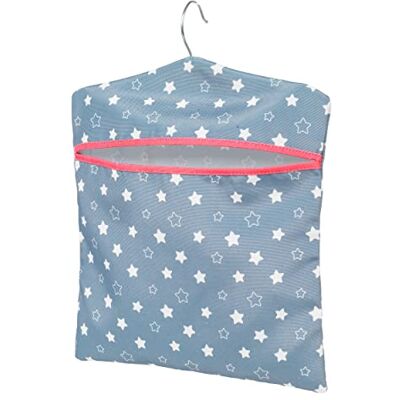 Kleeneze KL081599EU7 ophangzak voor pinnen, ophangbeugel voor aan de lijn, waslijn, opbergtas voor waslijn, met haak, geschikt voor maximaal 50 kledingclips, 33 x 30 cm, Twinkle & Shine Design Kleeneze KL081599EU7 ophangzak voor pinnen, ophangbeugel voor aan de lijn, waslijn, opbergtas voor waslijn, met haak, geschikt voor maximaal 50 kledingclips, 33 x 30 cm, Twinkle & Shine Design