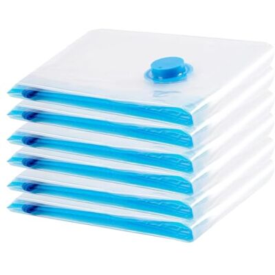 KOOSREEL Vacuümzakken, 6 stuks, vacuümzakken, kleding, stofzuiger, compressie, vacuümhoes, herbruikbaar, voor beddengoed, kleding, dekbedden, beddengoed, tent en reizen (80 x 60 cm) KOOSREEL Vacuümzakken, 6 stuks, vacuümzakken, kleding, stofzuiger, compressie, vacuümhoes, herbruikbaar, voor beddengoed, kleding, dekbedden, beddengoed, tent en reizen (80 x 60 cm)
