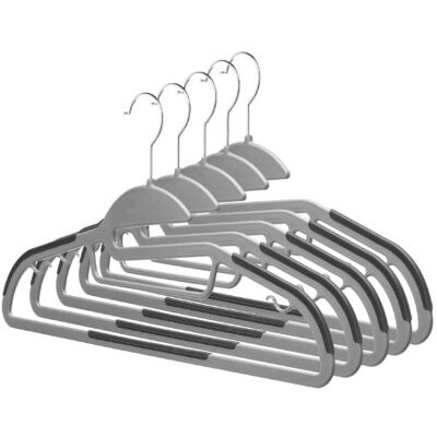 Whitmor Hangers, Zeker Grip, S/5 Whitmor Hangers, Zeker Grip, S/5