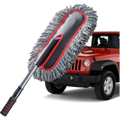 YeewayVeh Auto Duster, Uitschuifbare Auto Duster Exterieur Krasvrij Auto Schoonmaken Tool, Zachte Microfiber Stuifmeel en Stofborstel voor Truck, SUV, Voertuigen en Thuis Reiniging, Lichtgrijs YeewayVeh Auto Duster, Uitschuifbare Auto Duster Exterieur Krasvrij Auto Schoonmaken Tool, Zachte Microfiber Stuifmeel en Stofborstel voor Truck, SUV, Voertuigen en Thuis Reiniging, Lichtgrijs
