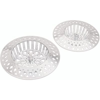 Sanitop-Wingenroth Haarzeef groot en klein, 60/70 mm diameter, afvoertechniek. Kunststof, wit, 191937 Sanitop-Wingenroth Haarzeef groot en klein, 60/70 mm diameter, afvoertechniek. Kunststof, wit, 191937