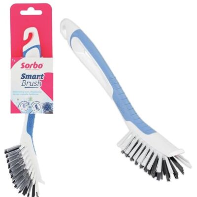 Sorbo Smart Brush Afwasborstel Blauw, 3 Borsteltypes met Antislip Grip Afwasborstel met 3 soorten borstelharen, antislip softgrip handvat en vuilkrabber, voor delicate vaat en aangekoekte resten Sorbo Smart Brush Afwasborstel Blauw, 3 Borsteltypes met Antislip Grip Afwasborstel met 3 soorten borstelharen, antislip softgrip handvat en vuilkrabber, voor delicate vaat en aangekoekte resten
