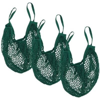 FACKELMANN 9907750 Set van 3 hardlooptassen, katoenen loopnet, 3 boodschappennetten, groentetassen, groentenetten, katoen, groen, 38 x 32 cm FACKELMANN 9907750 Set van 3 hardlooptassen, katoenen loopnet, 3 boodschappennetten, groentetassen, groentenetten, katoen, groen, 38 x 32 cm