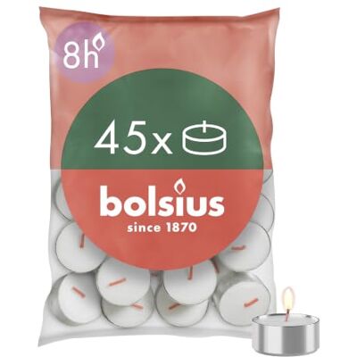 Bolsius set van 45 theelichten van 8 uur Bolsius set van 45 theelichten van 8 uur