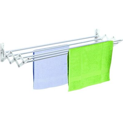Casabriko Schaardroogrek van aluminium, wit 120 cm Bianco/Alluminio Casabriko Schaardroogrek van aluminium, wit 120 cm Bianco/Alluminio