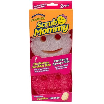 Scrub Daddy Scrub Mommy Dubbelzijdige Schoonmaakborstel met FlexTexture Technologie Temperatuurgevoelige Spons voor Keuken met Zachte en Schurende Zijde Schuurspons voor de Afwas voor Keuken Kleuren 2-Pack Scrub Daddy Scrub Mommy Dubbelzijdige Schoonmaakborstel met FlexTexture Technologie Temperatuurgevoelige Spons voor Keuken met Zachte en Schurende Zijde Schuurspons voor de Afwas voor Keuken Kleuren 2-Pack