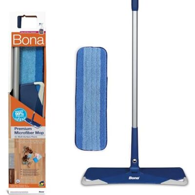 BONA Microvezel mop premio - Flexibel, Grote kop, Parketvloerreiniger BONA Microvezel mop premio - Flexibel, Grote kop, Parketvloerreiniger