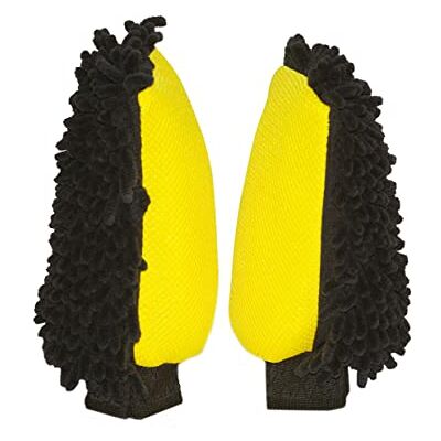 ALCLEAR 95C2 Chenille handschoenen, set van 2 microvezeldoeken voor autoverzorging, 22 x 17 cm, washandschoen gemaakt van 80% polyester en 20% polyamide, zacht, pluisvrij, lakvriendelijk, voor auto en ALCLEAR 95C2 Chenille handschoenen, set van 2 microvezeldoeken voor autoverzorging, 22 x 17 cm, washandschoen gemaakt van 80% polyester en 20% polyamide, zacht, pluisvrij, lakvriendelijk, voor auto en