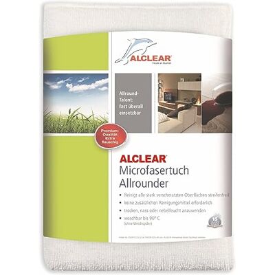 ALCLEAR 950007 Ultra-microvezeldoek, mini-allrounder voor vrijwel alle oppervlakken in badkamer, toilet, huishouden, home-office, hoge reinigingskracht, 32 x 32 cm, wit ALCLEAR 950007 Ultra-microvezeldoek, mini-allrounder voor vrijwel alle oppervlakken in badkamer, toilet, huishouden, home-office, hoge reinigingskracht, 32 x 32 cm, wit